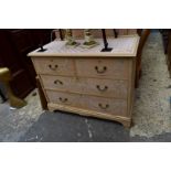 An Edwardian pine mirror back chest, in the neo-classical style, 106cm wide.