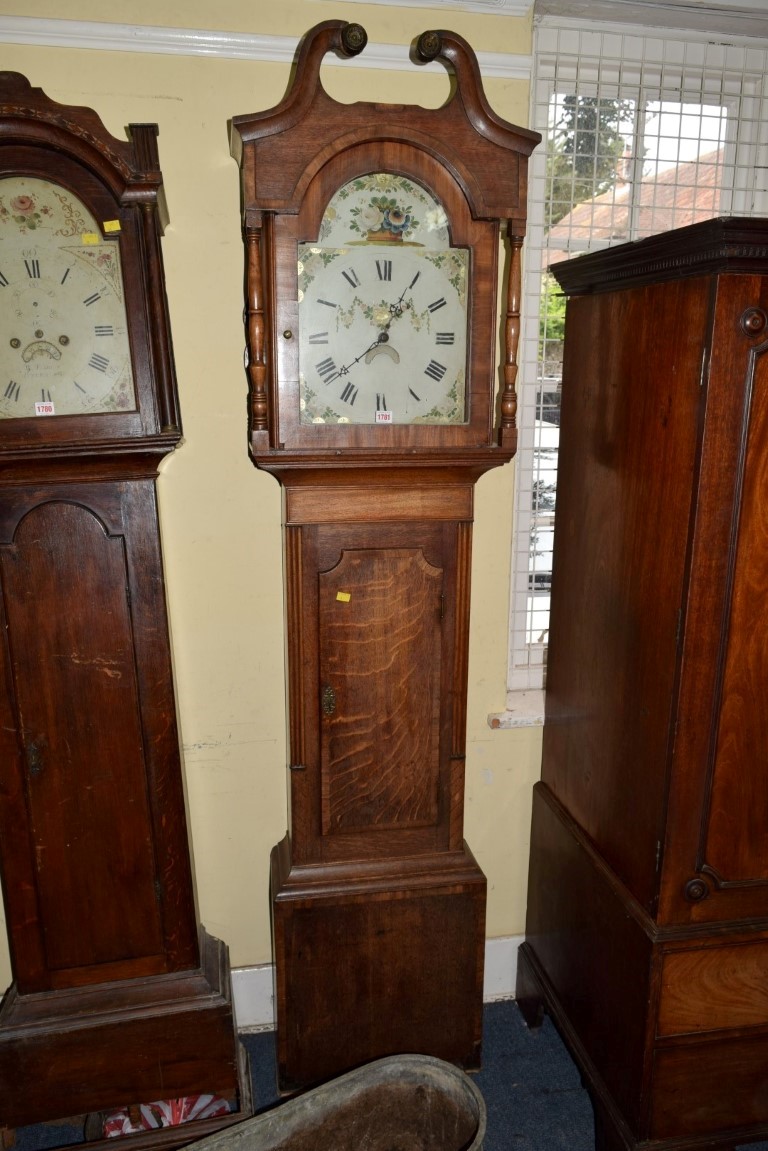 An early 19th century oak and mahogany crossbanded 30 hour longcase clock, - Image 10 of 75