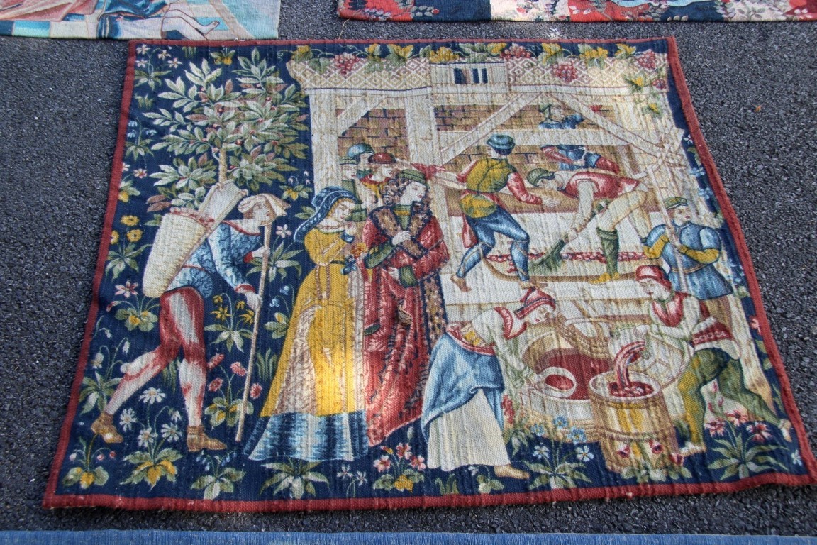 A collection of four French machine made tapestries , - Image 11 of 20