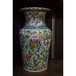 An Iznik style pottery vase, 30cm high.