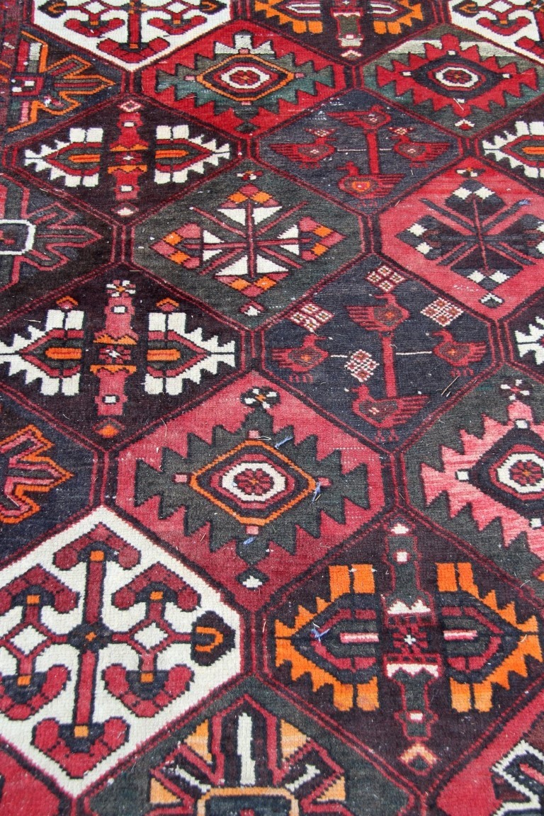 A Persian Bakhtiari rug, with allover garden tile design, 196 x 159cm. - Image 11 of 16