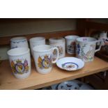 A small quantity of Royal commemorative pottery, to include a Victoria Diamond Jubilee mug.
