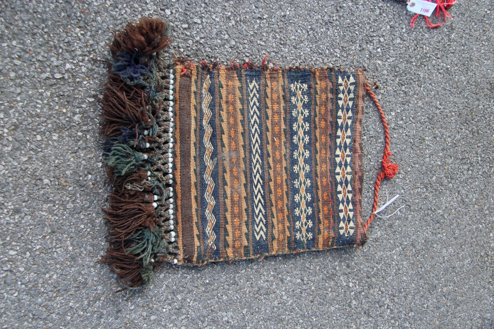 A Moroccan flatweave runner; together with a Baluchi flatweave tribal bag, 165 x 77cm. - Image 14 of 16