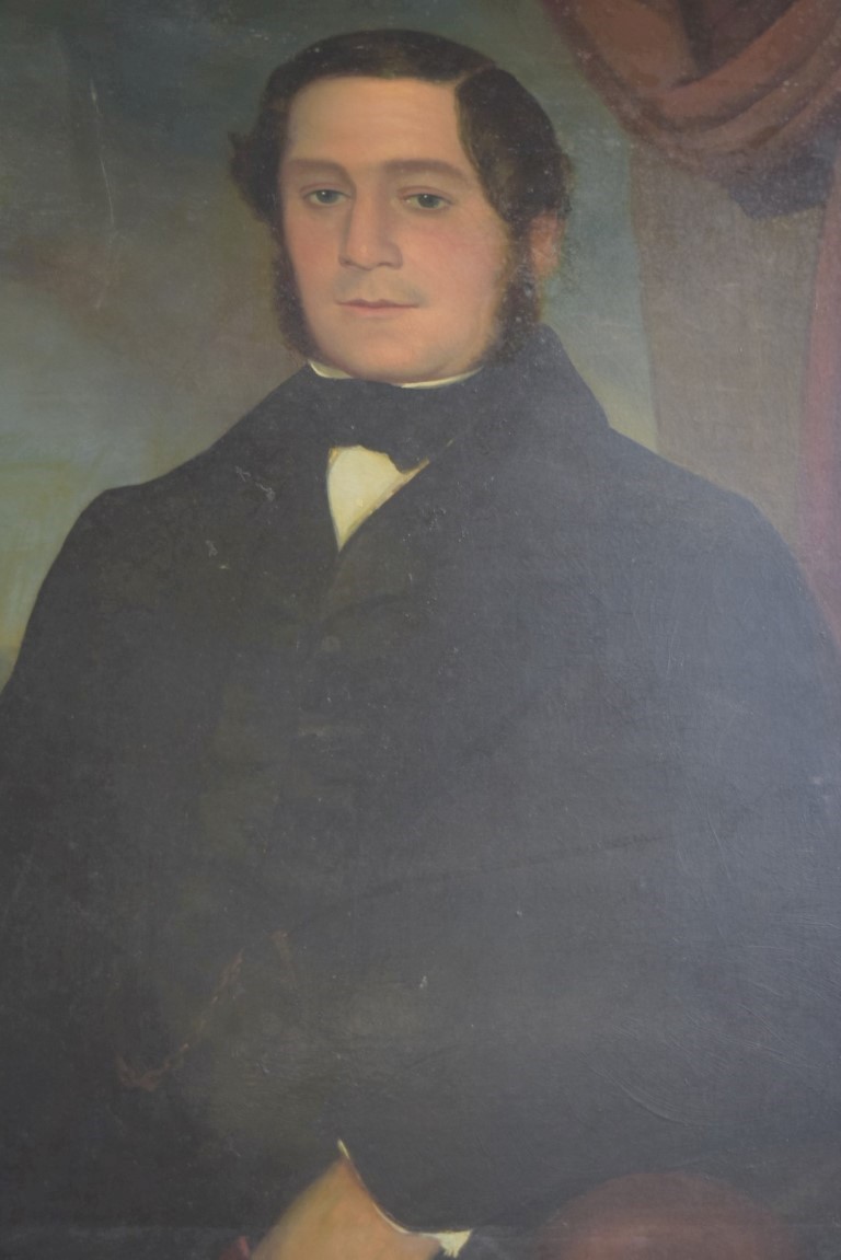 English School, second quarter 19th century, half-length seated portrait of a gentleman, - Image 8 of 8