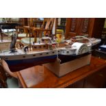 A 'Maid of Sussex' radio controlled model paddle steamer, the hull 120cm long, (no controller).