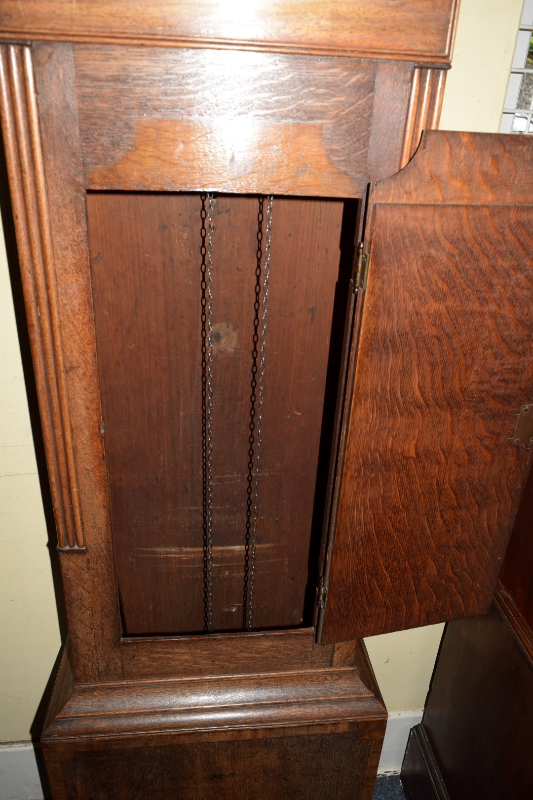 An early 19th century oak and mahogany crossbanded 30 hour longcase clock, - Image 32 of 75