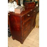 A Regency mahogany side cabinet, 102.5cm wide.