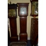 A George III oak 30 hour longcase clock, the 11 inch square painted dial inscribed 'John Easton,