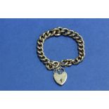 A 9ct gold link bracelet with padlock clasp, 39.8g.