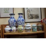A small collection of Oriental porcelain.