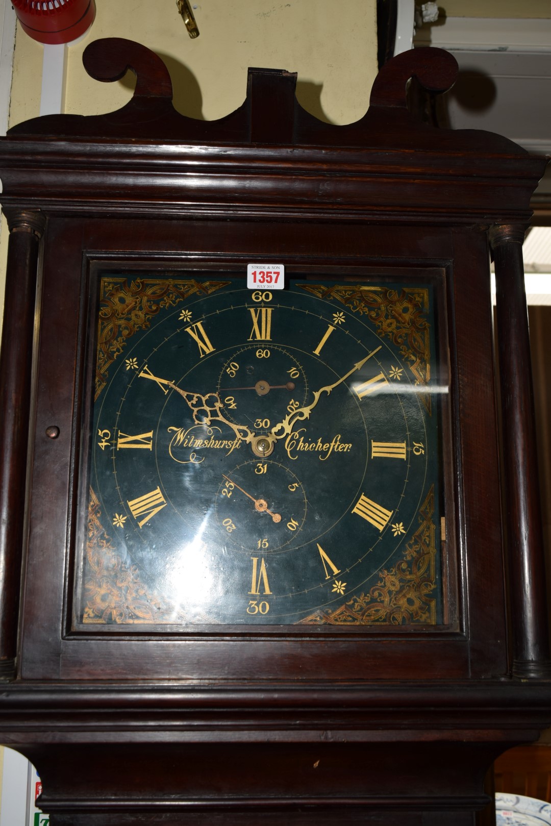 A George III mahogany 30 hour longcase clock, by Wilmshurst, Chichester, - Image 5 of 20