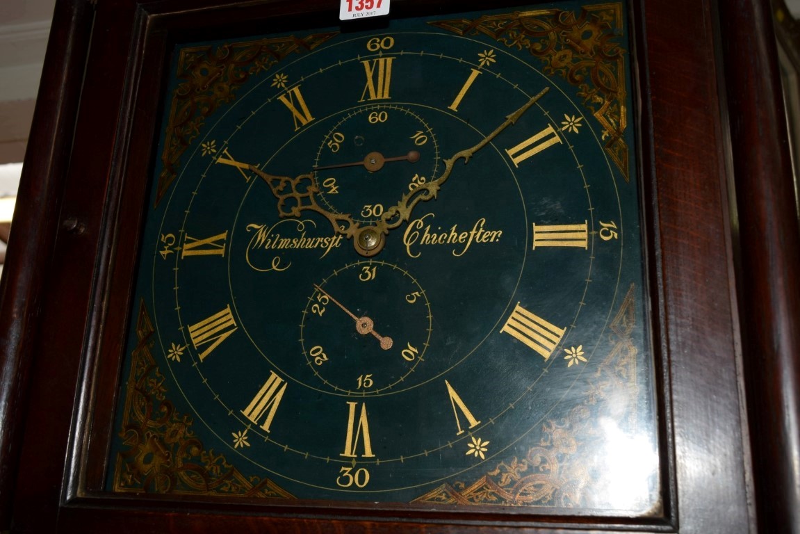 A George III mahogany 30 hour longcase clock, by Wilmshurst, Chichester, - Image 7 of 20