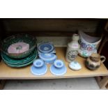 A mixed group of pottery and porcelain,