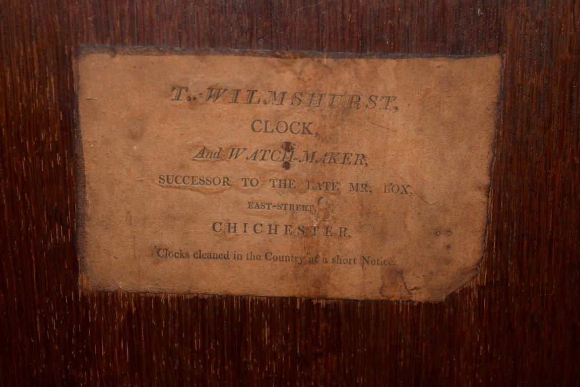 A George III mahogany 30 hour longcase clock, by Wilmshurst, Chichester,