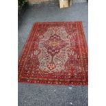 A Persian Malager rug, with large fine central medallion, 187 x 145cm.