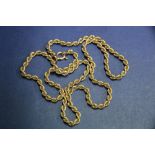 A 9ct gold rope twist necklace, 17.3g.