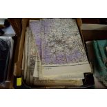 A small quantity of old folding maps, to include some wartime examples.