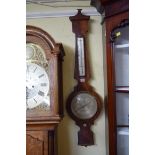 An early 19th century mahogany wheel barometer, by 'Bithray, Royal Exchange, London'.