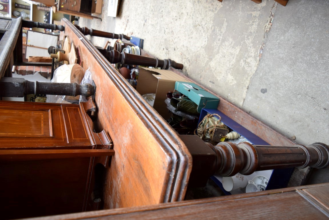 A large Victorian mahogany altar type table, 292cm long x 61cm wide. - Image 9 of 10