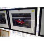 Formula One: a signed photograph of Jody Scheckter in Grand Prix car, 19.5 x 29.5cm.
