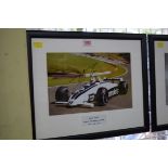 Formula One: a signed photograph of Nelson Piquet in Grand Prix car, 19.5 x 29.5cm.