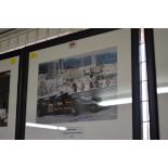Formula One: a signed photograph of Mario Andretti in Grand Prix car, 19.5 x 29.5cm.