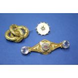 Three Victorian brooches.