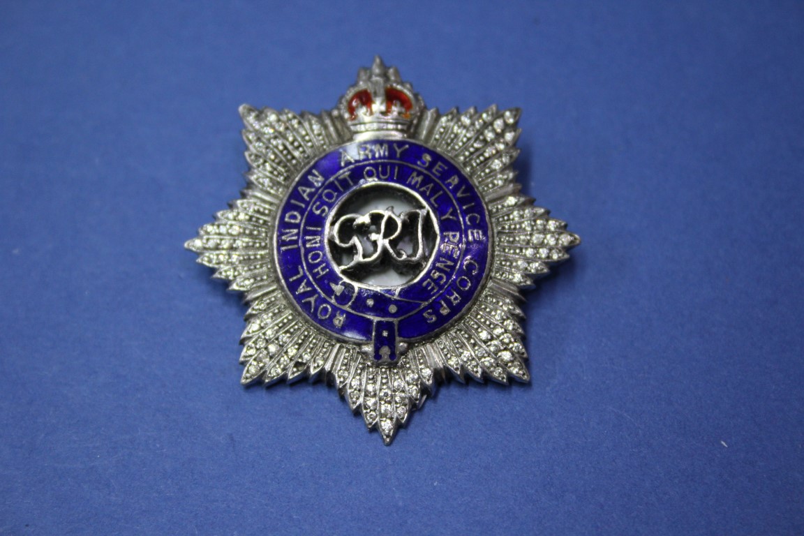 A George V Royal Indian Army Service badge, having enamel decoration. - Image 2 of 4