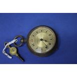 An American small pocket watch, key wind.