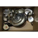 A quantity of silver plate to include a teapot.