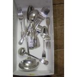 A small quantity of silver plated cutlery.