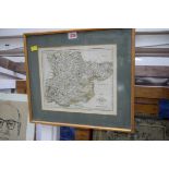 An antique hand coloured map of Essex, by J Carey, pl.22.5 x 27.5cm.