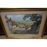 Eric Sturgeon, 'Golden Hill, Shaftesbury', signed in pencil and blind stamped, colour print, I.