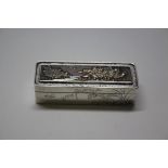 A Japanese small silver casket, Meiji period,