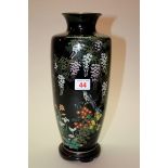 A Japanese cloisonne enamel vase, mark of Ota Kichisarubo,