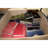 BINDINGS: a large carton of misc. leatherbound literature etc, to include pocket editions.