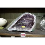 WITHDRAWN FROM SALE A large amethyst geological specimen, 25.5cm wide.