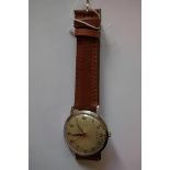 A vintage Tudor Royal gentleman's wristwatch, associated leather strap.