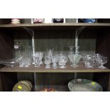 A collection of glassware.