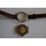 A vintage Omega ladies mechanical wristwatch, leather strap.