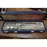 A Boosey & Hawkes concert flute, No.550359, in padded hard case.