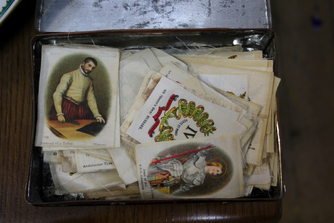 A small quantity of World War I silks, in Cadbury tin. - Image 6 of 7