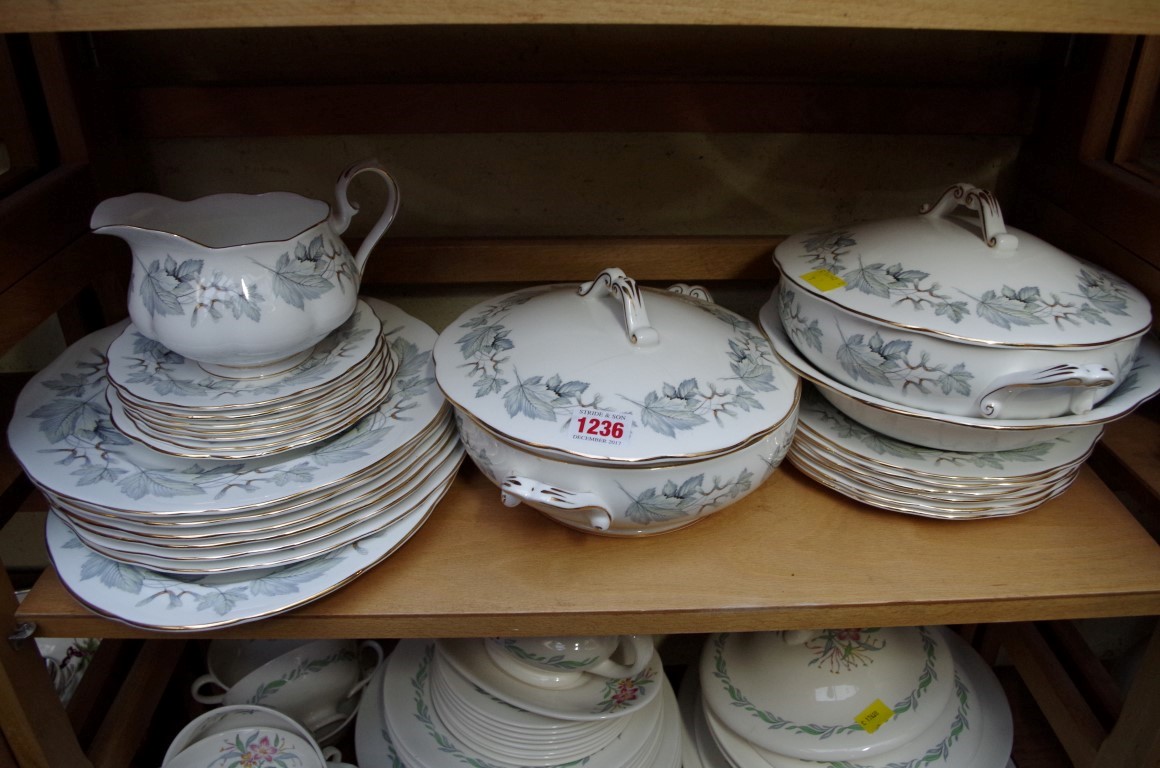 A Royal Albert 'Silver Maple' part dinner service for six.