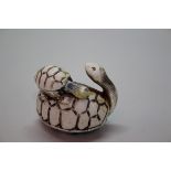 A Japanese carved bone or ivory netsuke of a two tortoises, signed, 4.