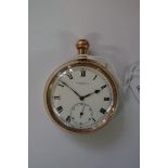 A gilt metal open faced pocket watch, by Thomas Russell & Son, Liverpool,