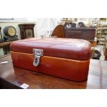 An unusual enamel bread bin, 48cm wide.