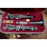 A Sheerline clarinet, in padded hard case.