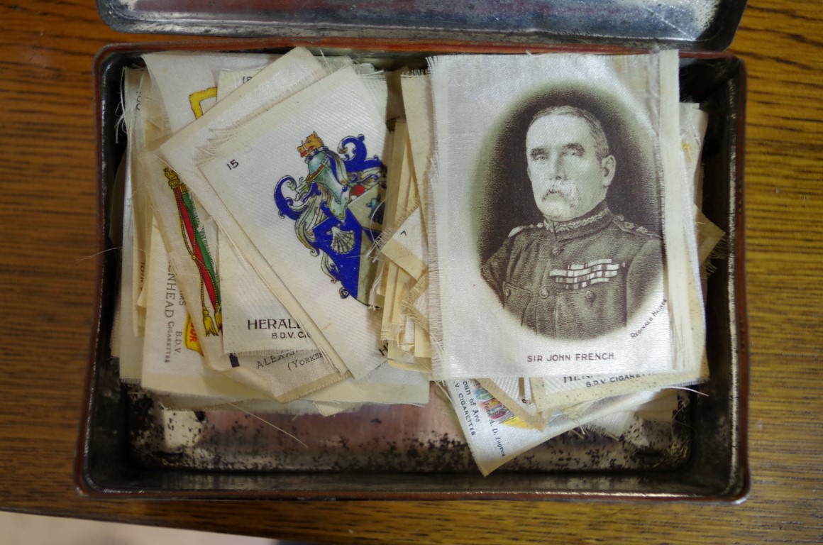 A small quantity of World War I silks, in Cadbury tin. - Image 2 of 7