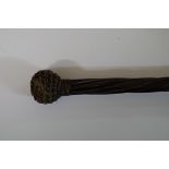 A rare 19th century balleen sailor's priest or press gang truncheon, 28cm long.