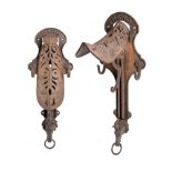 A pair of rare Victorian cast iron saddle and tack racks2nd half 19th centuryeach stamped Hero and